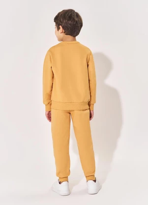 Abrange - Blusão Moletom Felpado Infantil Menino Amarelo - ABRANGE
