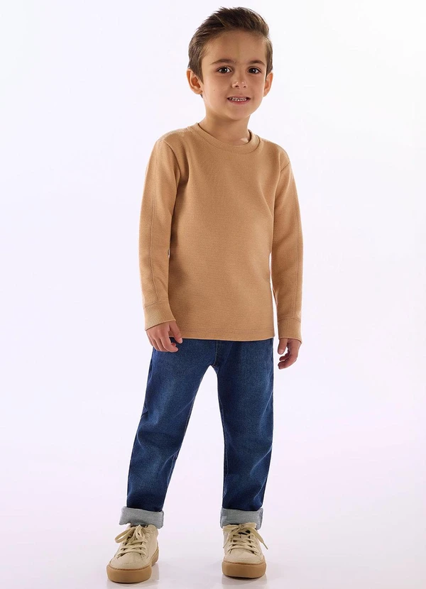 Up Baby - Blusão Moletom Gorgurão Marrom 2