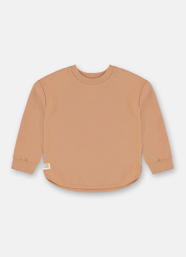 Up Baby - Blusão Moletom Gorgurão Marrom 3