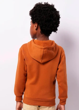 Torra - Blusão Moletom Infantil Canguru com Capuz Marrom - TORRA