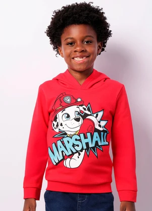 Torra - Blusão Moletom Infantil Marshall Vermelho - TORRA
