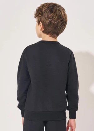 Abrange - Blusão Moletom Infantil Menino Preto - ABRANGE