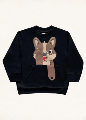 Fakini Kids - Blusão Preto - FAKINI KIDS