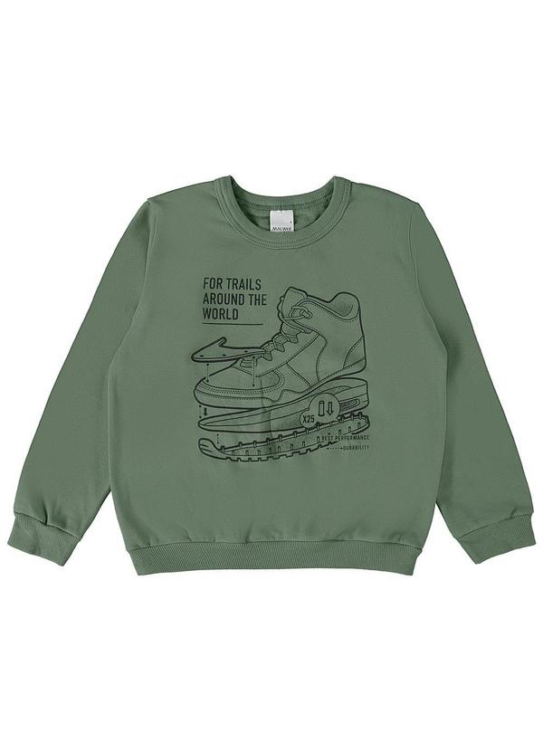 Malwee Kids - Blusão Sneakers em Moletom Menino Verde
