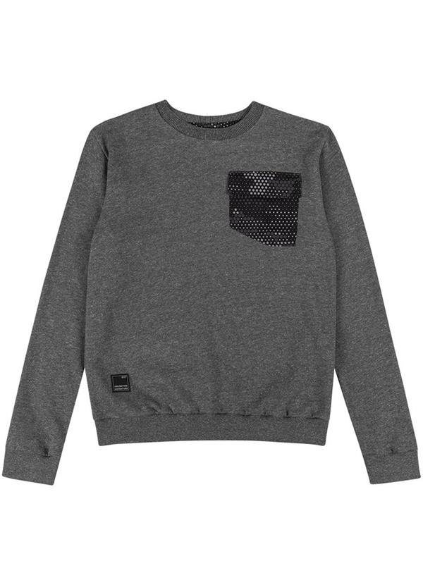 Extreme - Blusão Teen Menino em Moletom Cinza