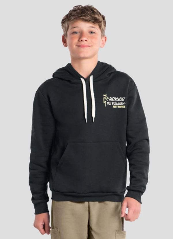 Brandili - Blusão Teen Menino em Moletom Cinza 1