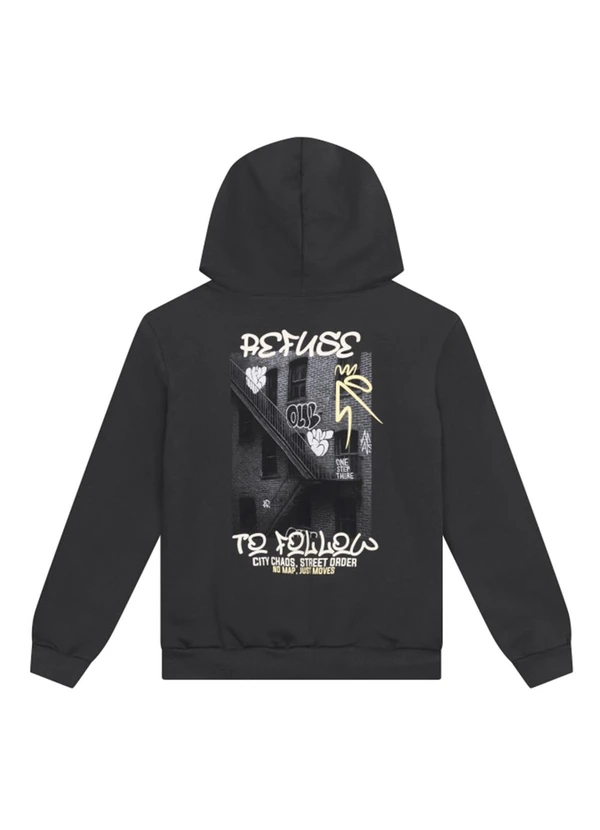 Brandili - Blusão Teen Menino em Moletom Cinza 5