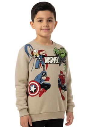 Malwee Kids - Blusão The Avenger Marvel® Areia - MALWEE KIDS