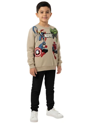 Malwee Kids - Blusão The Avenger Marvel® Areia - MALWEE KIDS