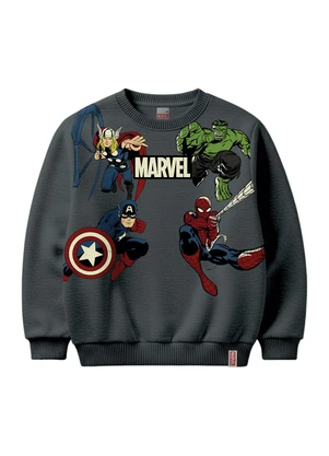 Malwee Kids - Blusão The Avenger Marvel® Cinza Escuro - MALWEE KIDS