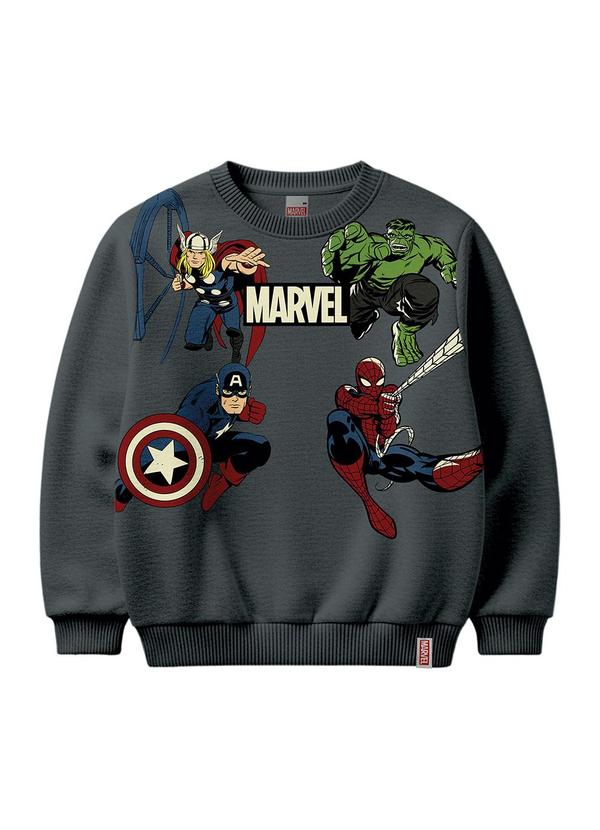 Malwee Kids - Blusão The Avenger Marvel® Cinza Escuro