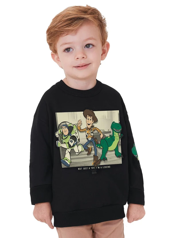 Malwee Kids - Blusão Toy Story® em Moletom Preto