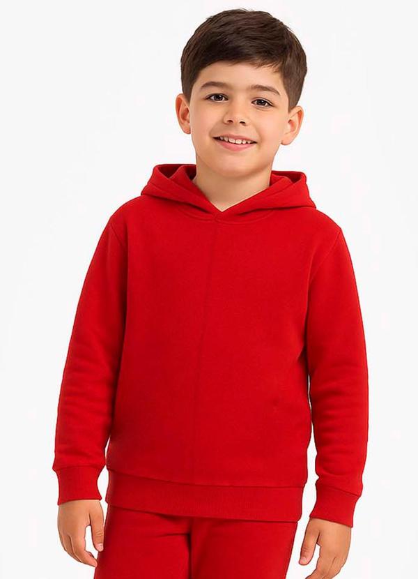 Rovi Kids - Camiseta Manga Longa Masculino Infantil Vermelho