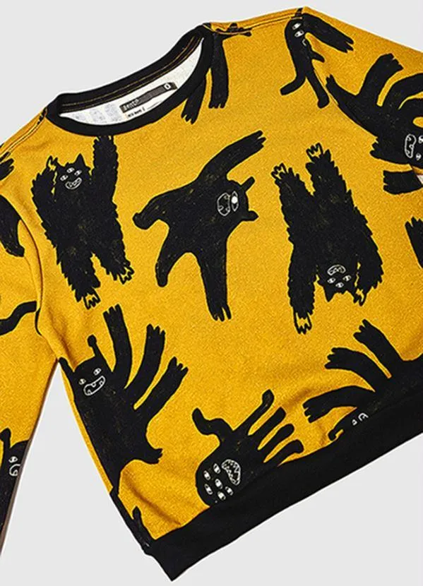 Bento - Casaco de Menino Moletom Trengos Amarelo 3