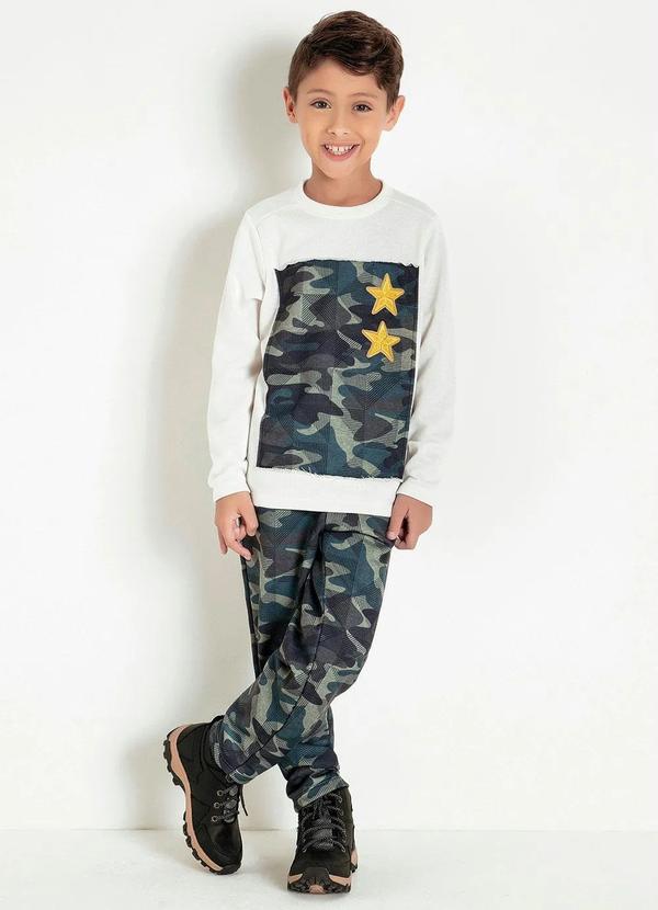Queima Estoque - Casaco Infantil Camuflado com Recorte Frente 3