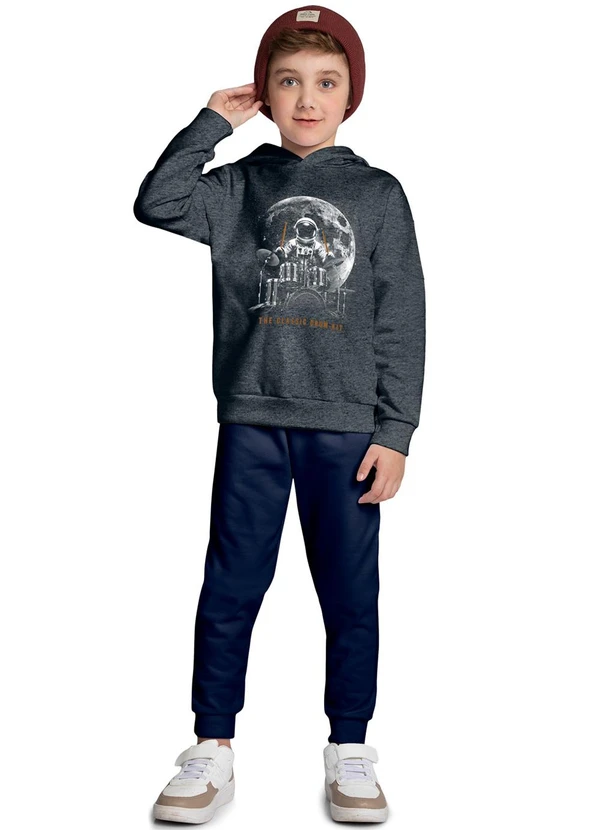 Kyly - Casaco Infantil Menino Astronauta Cinza 2