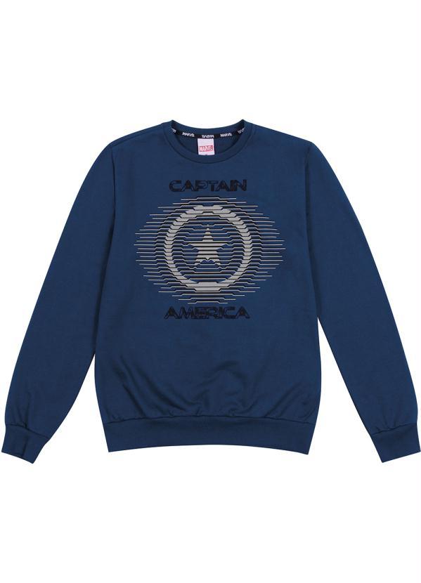 Marvel - Casaco Masculino com Estampa Refletiva Azul