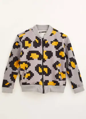 Bento - Casaco Moletom Onça Pixel Cinza - BENTO