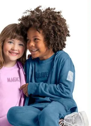 Quimby - Jaqueta Básica Unissex Infantil Azul - QUIMBY