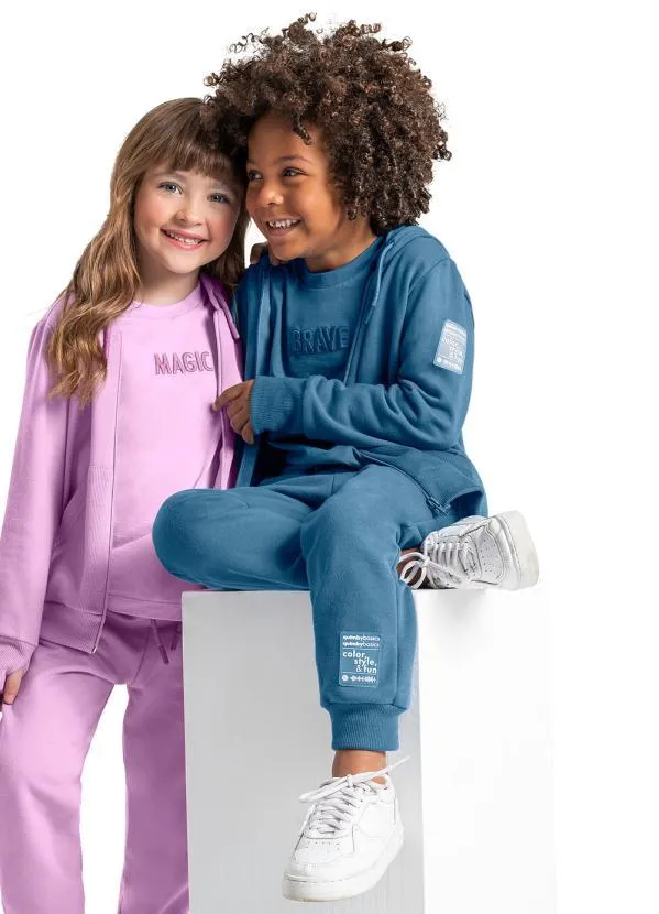 Quimby - Jaqueta Básica Unissex Infantil Azul 2