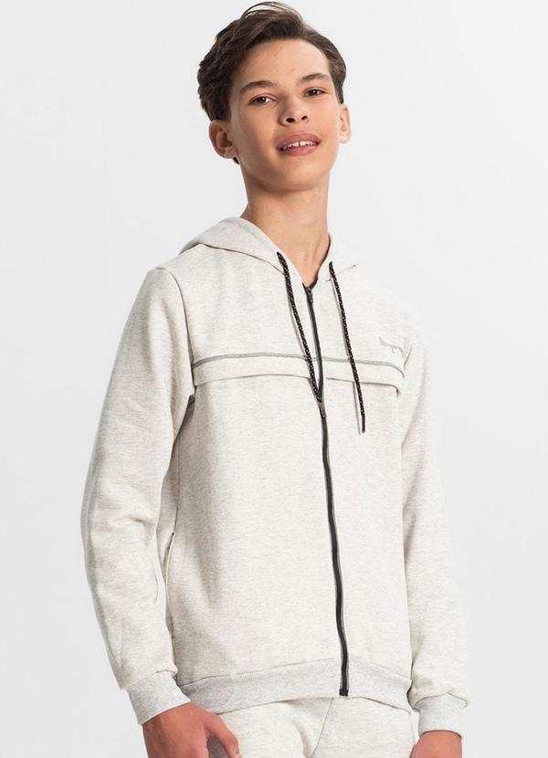 Minty - Jaqueta Juvenil Masculina com Capuz Cinza