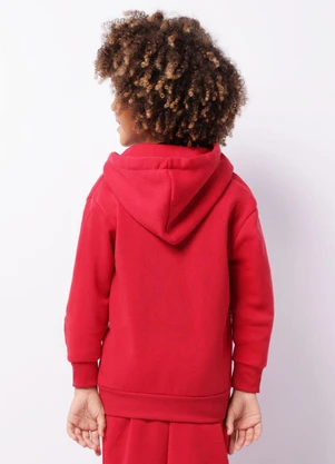 Torra - Jaqueta Moletom Infantil Capuz Vermelha - TORRA