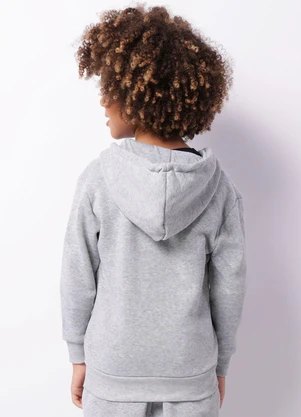 Torra - Jaqueta Moletom Infantil com Capuz Cinza - TORRA