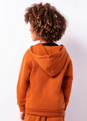 Torra - Jaqueta Moletom Infantil com Capuz Marrom - TORRA