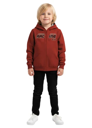 Malwee Kids - Jaqueta Racing em Moletom Terracota - MALWEE KIDS