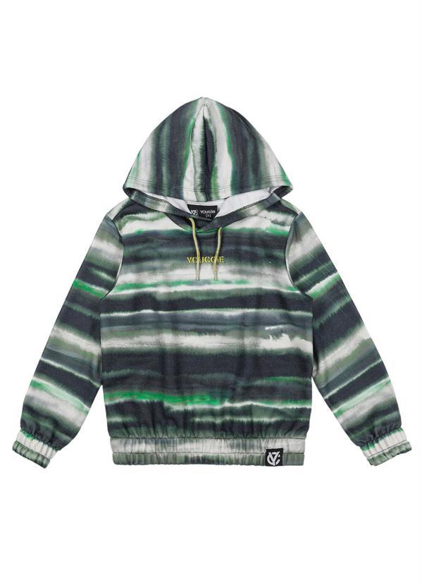 Youccie - Moletom com Capuz Listrado Verde Militar 3