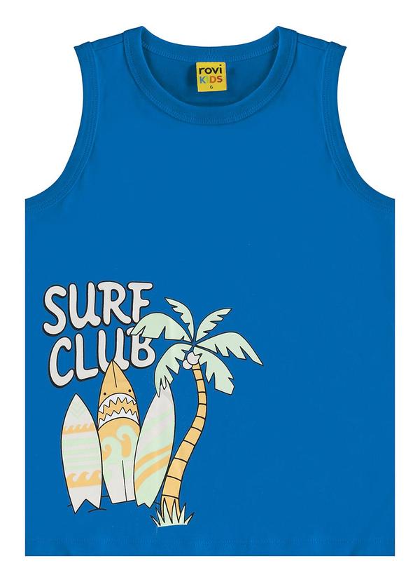 Rovi Kids - Camiseta Meia Malha Infantil Masculina Azul