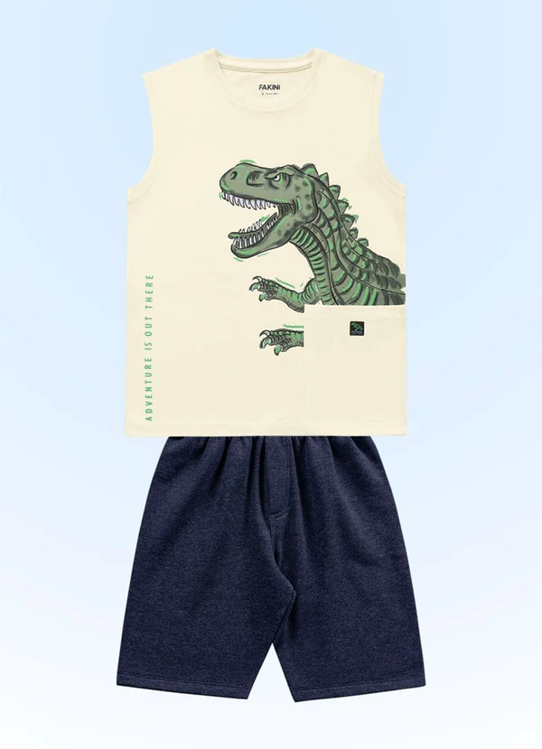 Fakini Kids - Conjunto Regata/Bermuda Bege