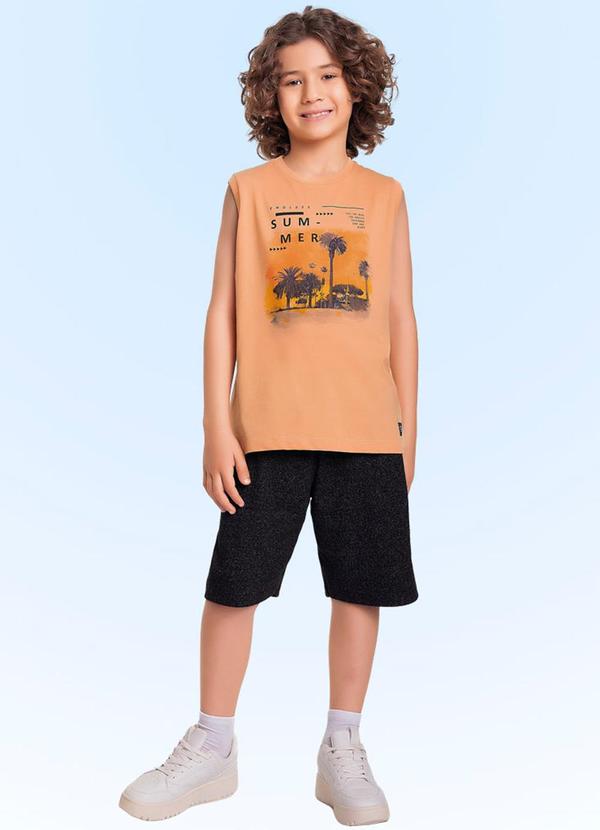 Fakini Kids - Conjunto Regata/Bermuda Bege