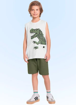 Fakini Kids - Conjunto Regata/Bermuda Branco - FAKINI KIDS