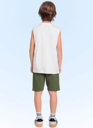 Fakini Kids - Conjunto Regata e Bermuda Branco - FAKINI KIDS