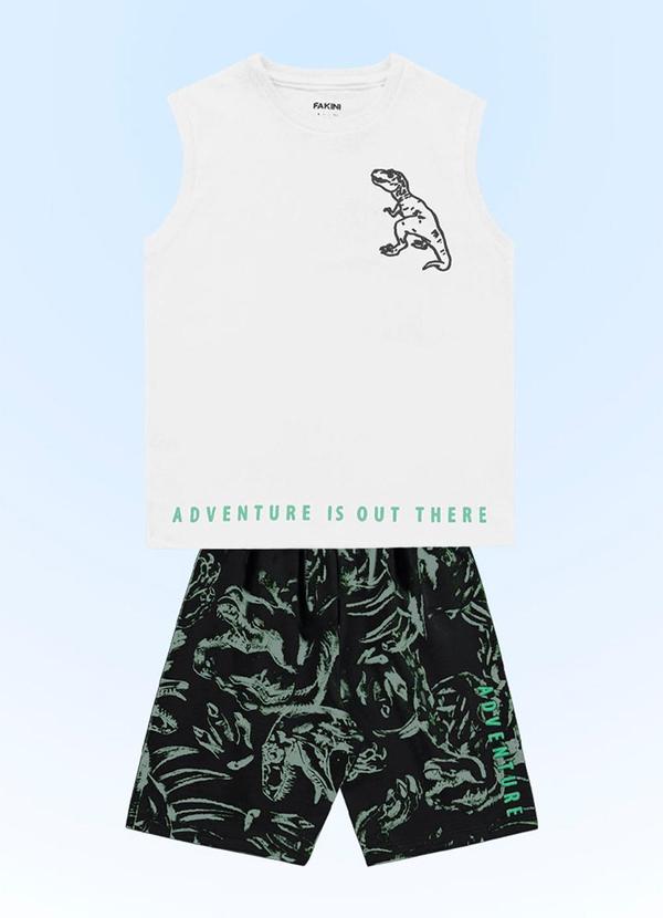 Fakini Kids - Conjunto Regata/Bermuda Branco