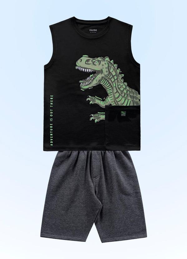 Fakini Kids - Conjunto Regata/Bermuda Preto