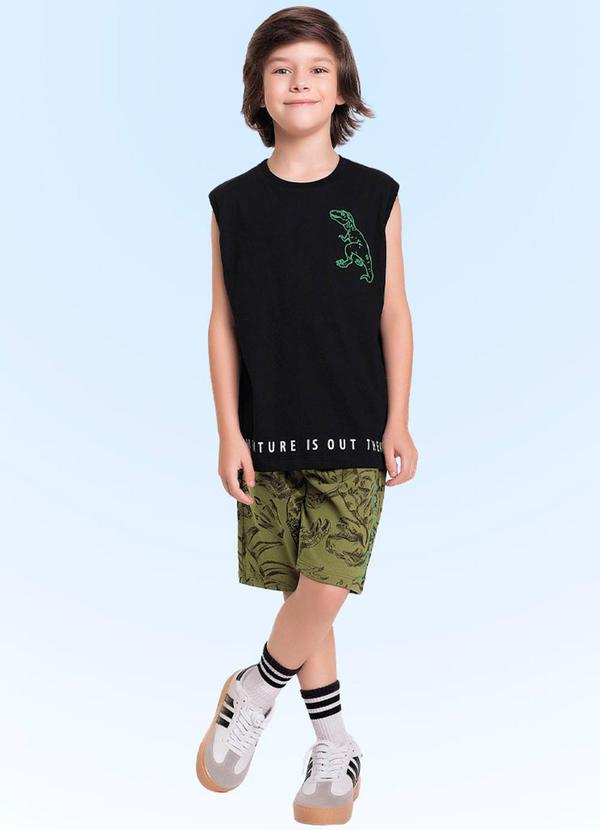 Fakini Kids - Conjunto Regata/Bermuda Preto