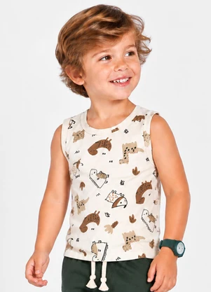 Select - Machao Infantil em Malha Cotton Bege - SELECT