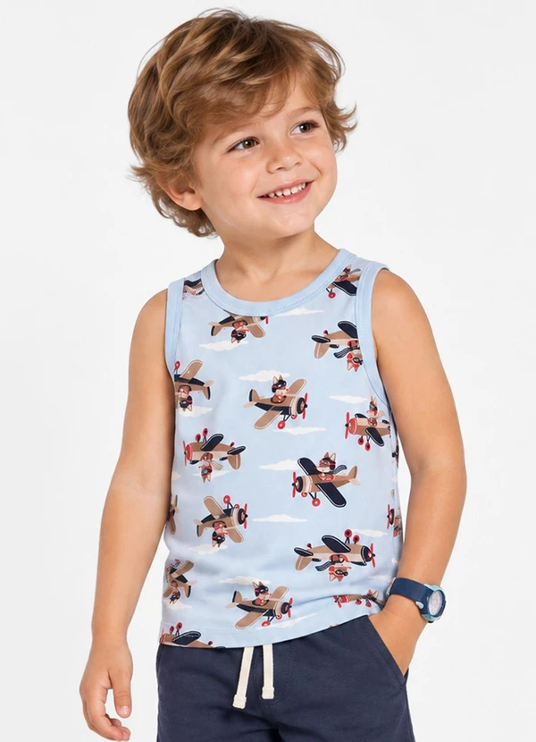 Select - Machao Infantil em Malha Cotton Cinza