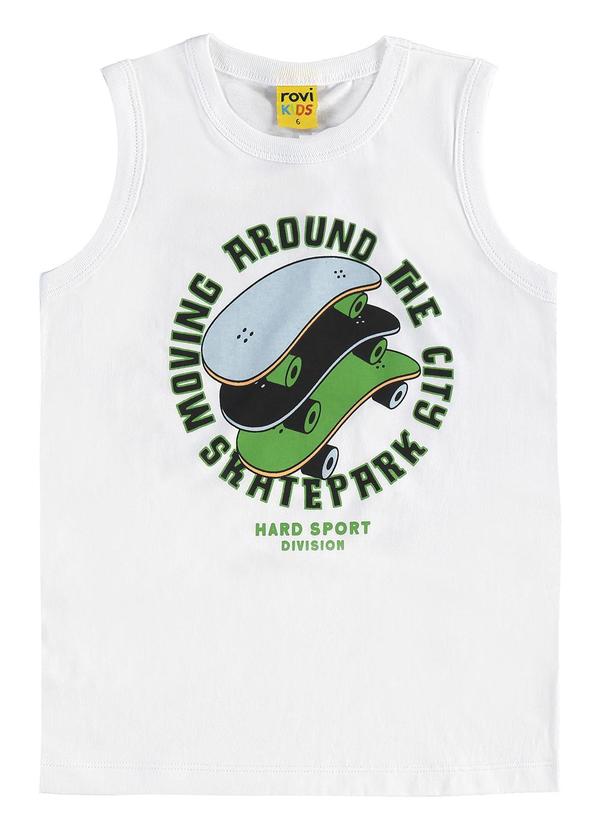 Rovi Kids - Machão Infantil em Meia Malha Branco