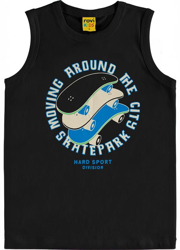 Rovi Kids - Machão Infantil em Meia Malha Preto