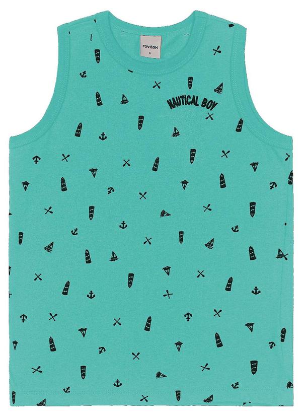 Rovi Kids - Machão Infantil Masculino Meia Malha Verde