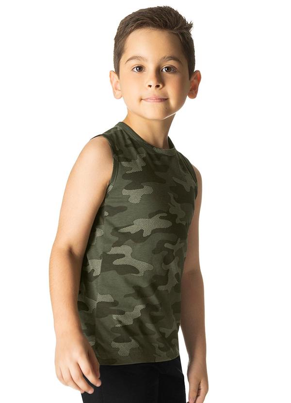 Rovi Kids - Machão Infantil Masculino Meia Malha Verde