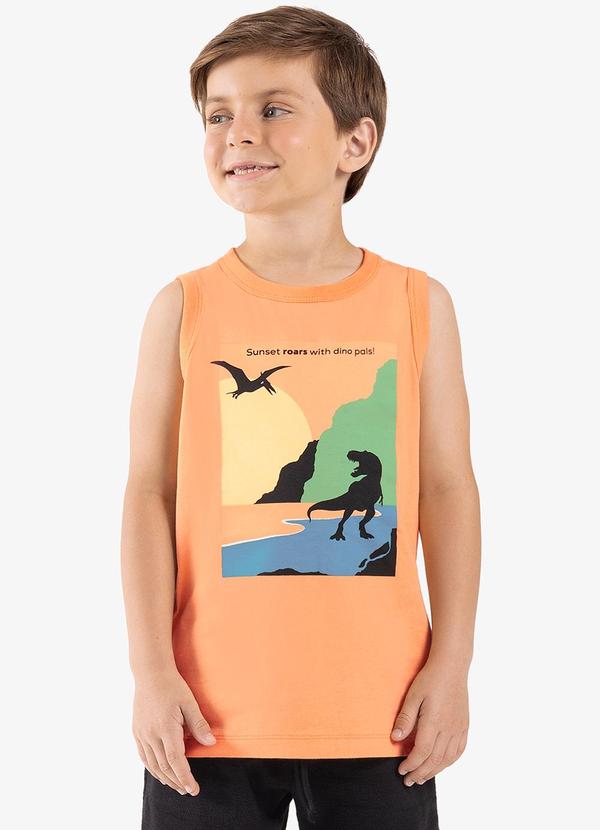 Rovi Kids - Machão Infantil Meia Malha Laranja