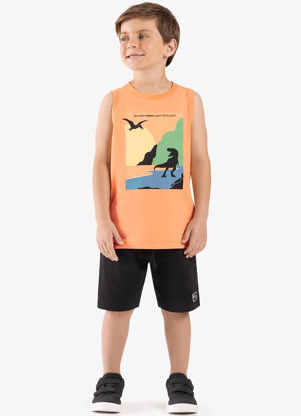 Rovi Kids - Machão Infantil Meia Malha Laranja 3