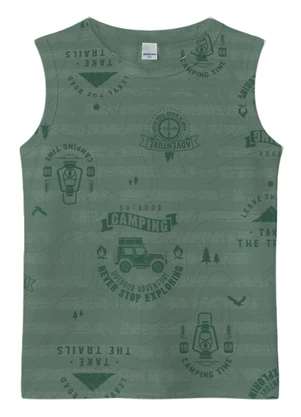 Malwee Kids - Regata Adventure em Malha Verde Militar - MALWEE KIDS