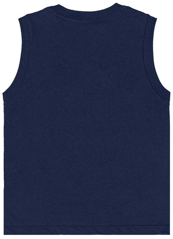 Quimby - Regata Algodão Estampado Quimby Azul 4