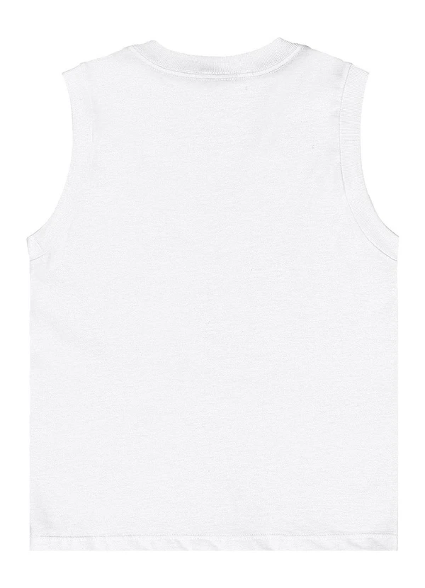 Quimby - Regata Algodão Estampado Branco 2