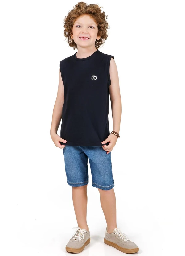 Tink Bink - Regata Basica com Silk Preto 2